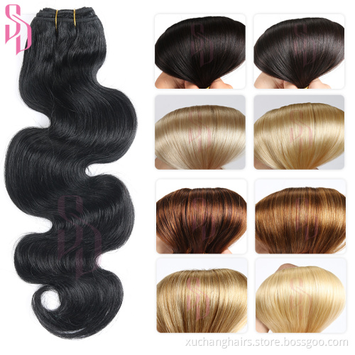 Virgin Body Wave 100% Human Hair Extension Raw Weft Hair Bundles Brazilian Natural Remy Hair Vendors